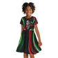 Huey P. Newton Kid Short Sleeve Dress Swirl Design Black Panther Party Symbol Revolutionary Tribute TS04