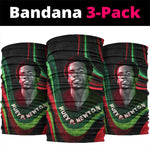 Huey P. Newton Neck Gaiter Swirl Design Black Panther Party Symbol Revolutionary Tribute - African Pride
