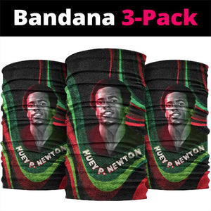 Huey P. Newton Neck Gaiter Swirl Design Black Panther Party Symbol Revolutionary Tribute - African Pride