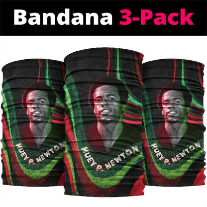 Huey P. Newton Neck Gaiter Swirl Design Black Panther Party Symbol Revolutionary Tribute - African Pride
