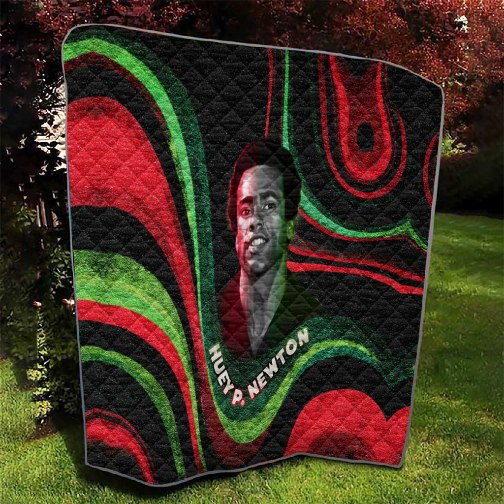 Huey P. Newton Quilt Swirl Design Black Panther Party Symbol Revolutionary Tribute - African Pride