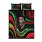 Huey P. Newton Quilt Bed Set Swirl Design Black Panther Party Symbol Revolutionary Tribute - African Pride