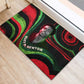 Huey P. Newton Rubber Doormat Swirl Design Black Panther Party Symbol Revolutionary Tribute - African Pride