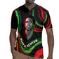 Huey P. Newton Rugby Jersey Swirl Design Black Panther Party Symbol Revolutionary Tribute TS04