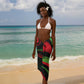 Huey P. Newton Sarong Swirl Design Black Panther Party Symbol Revolutionary Tribute - African Pride