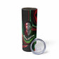 Huey P. Newton Skinny Tumbler Swirl Design Black Panther Party Symbol Revolutionary Tribute - African Pride