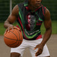 Huey P. Newton Sleeveless Hoodie Swirl Design Black Panther Party Symbol Revolutionary Tribute - African Pride