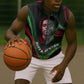 Huey P. Newton Sleeveless Zip Hoodie Swirl Design Black Panther Party Symbol Revolutionary Tribute - African Pride