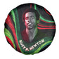 Huey P. Newton Spare Tire Cover Swirl Design Black Panther Party Symbol Revolutionary Tribute - African Pride