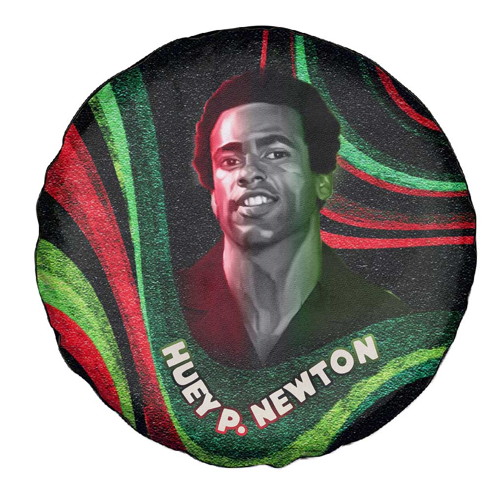 Huey P. Newton Spare Tire Cover Swirl Design Black Panther Party Symbol Revolutionary Tribute - African Pride