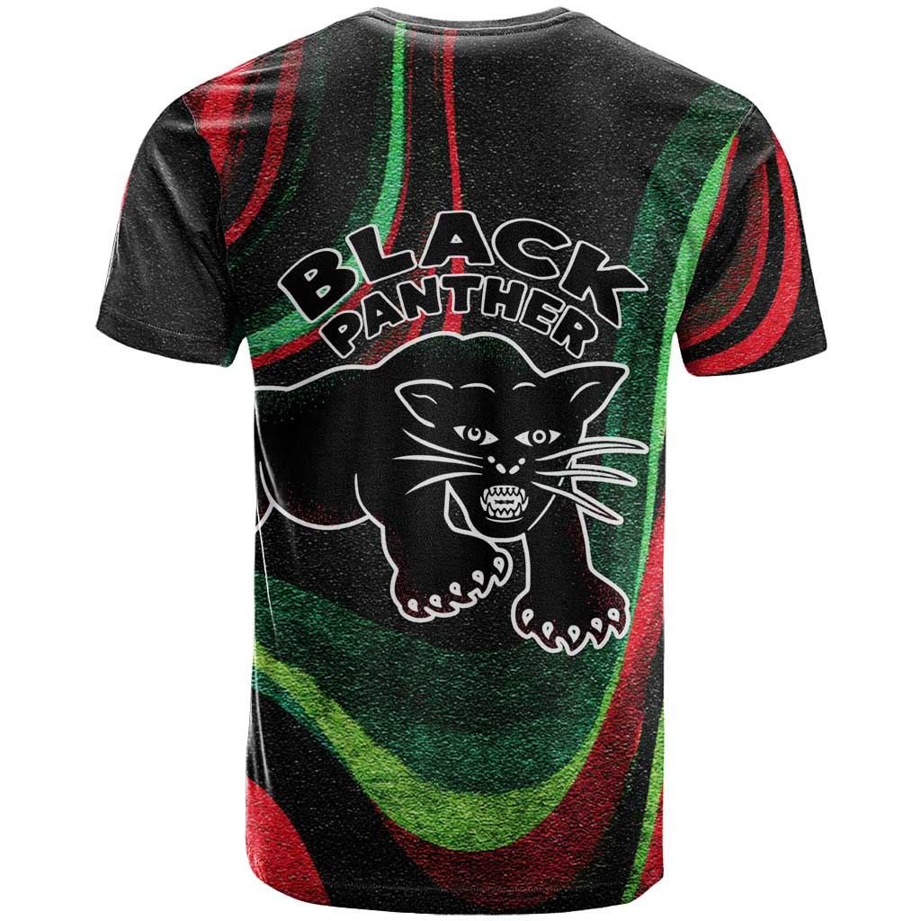 Huey P. Newton T shirt Swirl Design Black Panther Party Symbol Revolutionary Tribute TS04