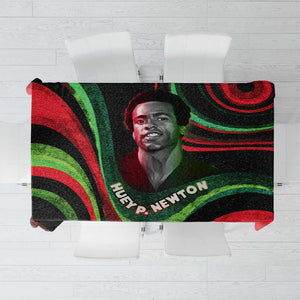 Huey P. Newton Tablecloth Swirl Design Black Panther Party Symbol Revolutionary Tribute - African Pride