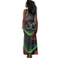 Huey P. Newton Tank Maxi Dress Swirl Design Black Panther Party Symbol Revolutionary Tribute - African Pride
