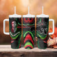 Huey P. Newton Tumbler With Handle Swirl Design Black Panther Party Symbol Revolutionary Tribute - African Pride