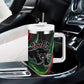 Huey P. Newton Tumbler With Handle Swirl Design Black Panther Party Symbol Revolutionary Tribute - African Pride