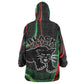 Huey P. Newton Wearable Blanket Hoodie Swirl Design Black Panther Party Symbol Revolutionary Tribute - African Pride