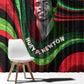 Huey P. Newton Window Curtain Swirl Design Black Panther Party Symbol Revolutionary Tribute - African Pride