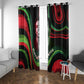 Huey P. Newton Window Curtain Swirl Design Black Panther Party Symbol Revolutionary Tribute - African Pride