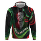 Huey P. Newton Zip Hoodie Swirl Design Black Panther Party Symbol Revolutionary Tribute - African Pride