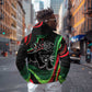 Huey P. Newton Zip Hoodie Swirl Design Black Panther Party Symbol Revolutionary Tribute - African Pride