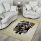 Huey P. Newton Area Rug Black Panther Collage Design Civil Rights Movement Theme Revolutionary Tribute - African Pride