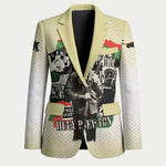 Huey P. Newton Blazer Black Panther Collage Design Civil Rights Movement Theme Revolutionary Tribute - African Pride