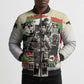Huey P. Newton Bomber Puffer Jacket Black Panther Collage Design Civil Rights Movement Theme Revolutionary Tribute - African Pride