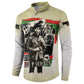 Huey P. Newton Button Sweatshirt Black Panther Collage Design Civil Rights Movement Theme Revolutionary Tribute