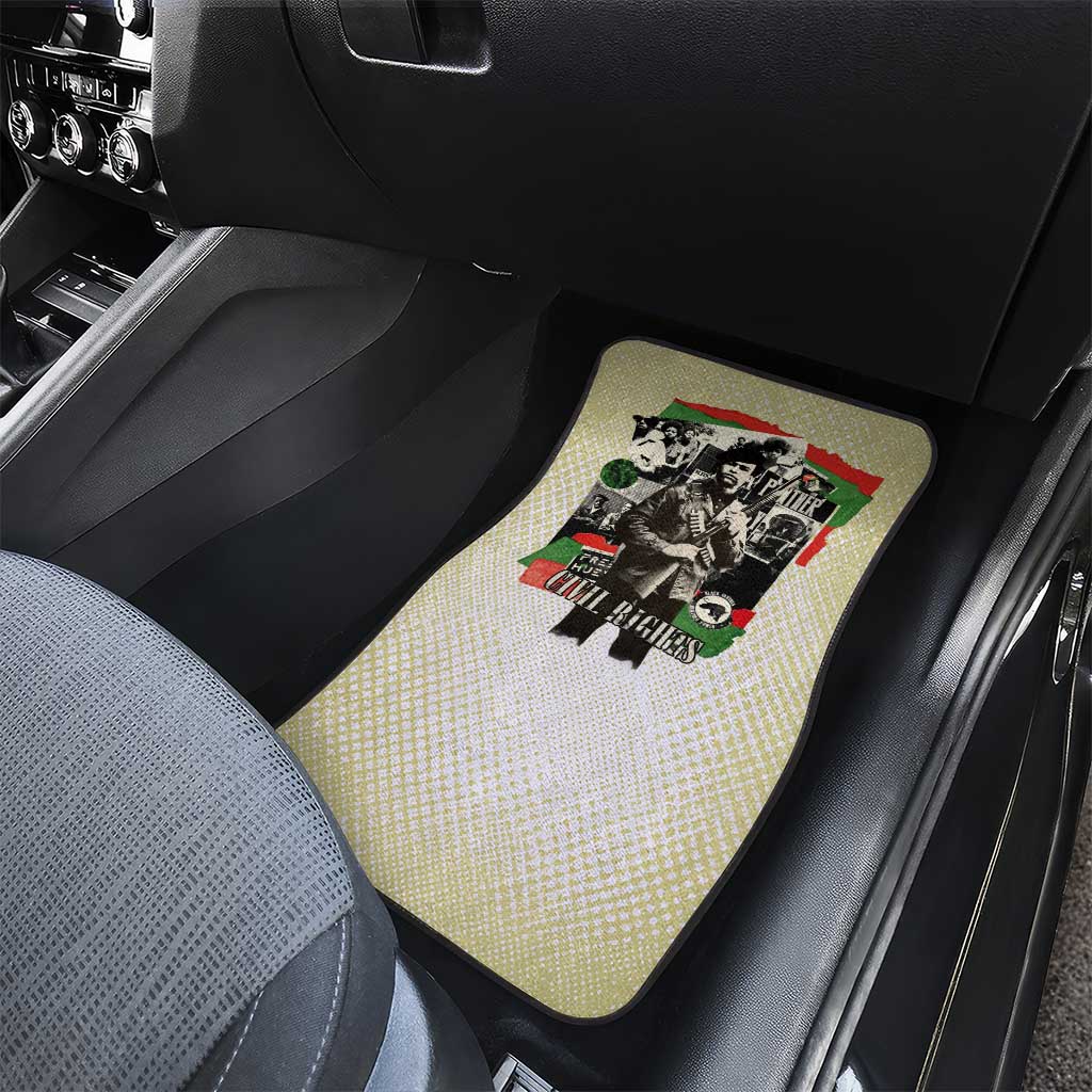 Huey P. Newton Car Mats Black Panther Collage Design Civil Rights Movement Theme Revolutionary Tribute - African Pride
