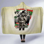 Huey P. Newton Hooded Blanket Black Panther Collage Design Civil Rights Movement Theme Revolutionary Tribute - African Pride