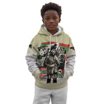 Huey P. Newton Kid Hoodie Black Panther Collage Design Civil Rights Movement Theme Revolutionary Tribute - African Pride