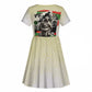 Huey P. Newton Kid Short Sleeve Dress Black Panther Collage Design Civil Rights Movement Theme Revolutionary Tribute TS04