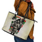 Huey P. Newton Leather Tote Bag Black Panther Collage Design Civil Rights Movement Theme Revolutionary Tribute - African Pride