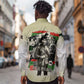 Huey P. Newton Long Sleeve Button Shirt Black Panther Collage Design Civil Rights Movement Theme Revolutionary Tribute - African Pride