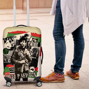 Huey P. Newton Luggage Cover Black Panther Collage Design Civil Rights Movement Theme Revolutionary Tribute - African Pride