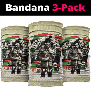 Huey P. Newton Neck Gaiter Black Panther Collage Design Civil Rights Movement Theme Revolutionary Tribute - African Pride