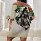 Huey P. Newton Off Shoulder Short Dress Black Panther Collage Design Civil Rights Movement Theme Revolutionary Tribute - African Pride