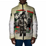 Huey P. Newton Padded Jacket Black Panther Collage Design Civil Rights Movement Theme Revolutionary Tribute - African Pride