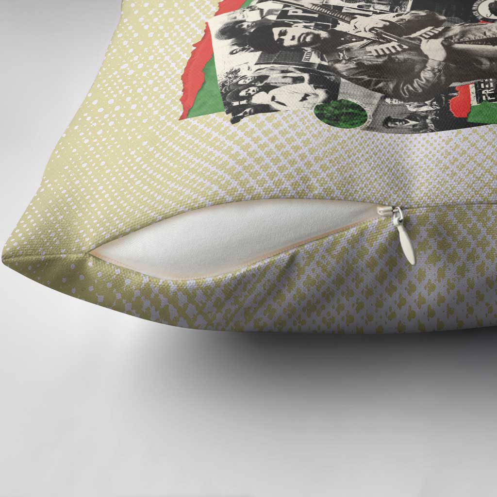 Huey P. Newton Pillow Cover Black Panther Collage Design Civil Rights Movement Theme Revolutionary Tribute - African Pride