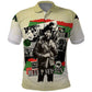 Huey P. Newton Polo Shirt Black Panther Collage Design Civil Rights Movement Theme Revolutionary Tribute TS04