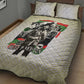 Huey P. Newton Quilt Bed Set Black Panther Collage Design Civil Rights Movement Theme Revolutionary Tribute - African Pride