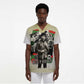 Huey P. Newton Scrub Top Black Panther Collage Design Civil Rights Movement Theme Revolutionary Tribute - African Pride