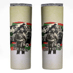 Huey P. Newton Skinny Tumbler Black Panther Collage Design Civil Rights Movement Theme Revolutionary Tribute - African Pride
