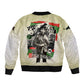 Huey P. Newton Sleeve Zip Bomber Jacket Black Panther Collage Design Civil Rights Movement Theme Revolutionary Tribute - African Pride