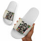 Huey P. Newton Slide Sandals Black Panther Collage Design Civil Rights Movement Theme Revolutionary Tribute - African Pride