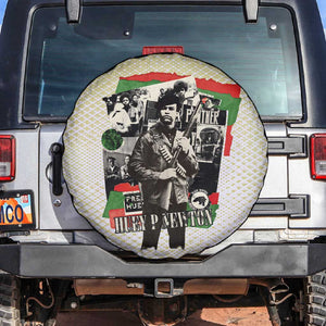 Huey P. Newton Spare Tire Cover Black Panther Collage Design Civil Rights Movement Theme Revolutionary Tribute - African Pride