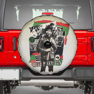 Huey P. Newton Spare Tire Cover Black Panther Collage Design Civil Rights Movement Theme Revolutionary Tribute - African Pride