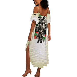 Huey P. Newton Summer Maxi Dress Black Panther Collage Design Civil Rights Movement Theme Revolutionary Tribute TS04