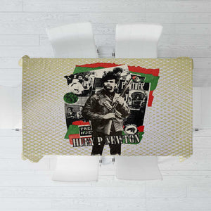 Huey P. Newton Tablecloth Black Panther Collage Design Civil Rights Movement Theme Revolutionary Tribute - African Pride