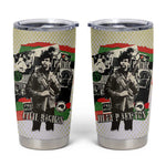 Huey P. Newton Tumbler Cup Black Panther Collage Design Civil Rights Movement Theme Revolutionary Tribute - African Pride